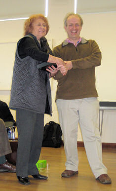 Robert Hobbs receiving trophy