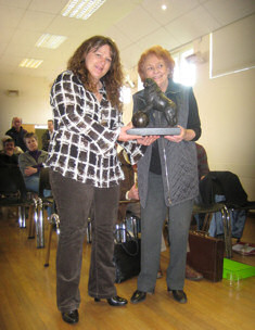 Les receiving trophy