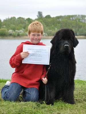 Click to enlarge Zac with Evie after passing Section A
