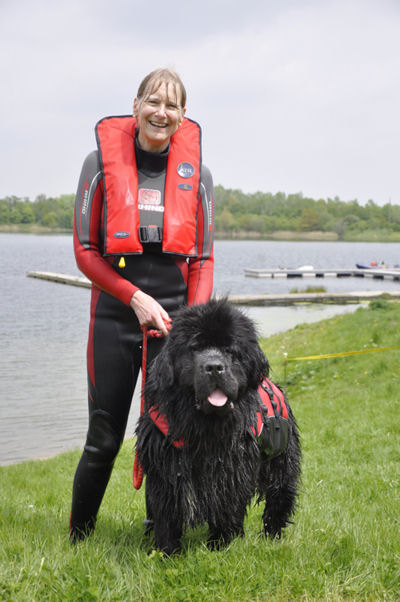 Sue Whittaker and Zoe after passing Section B